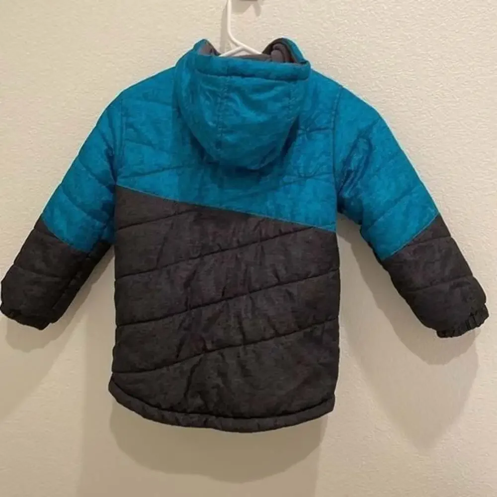 Boys Swiss Alps Puffer Winter Coat Jacket Blue And Grey Size 5 / 6​​​​​​​